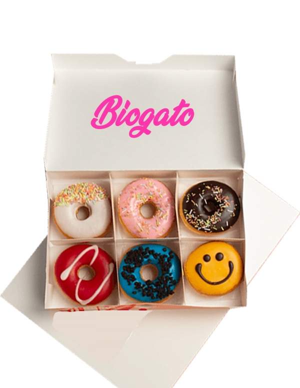 Biogato.fr 6 Donuts décorés vegan, sans sucre à IG bas, bio et sans gluten Adapté diabétiques et coéliaques - 16