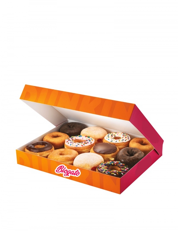 Biogato.fr Assortiment de 12 Donuts vegan, sans sucre à IG bas, bio et sans gluten F03 - 1