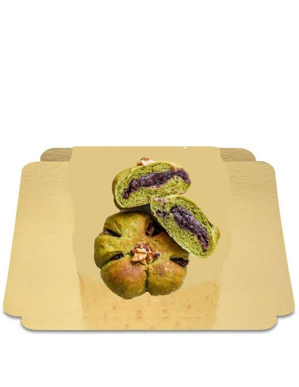 Biogato.fr 3 Petits pains matcha thé vert fourré sans sucre vegan, bio et sans gluten à indice glycémique bas  Adapté diabétique