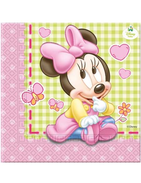 Biogato.fr Pack décoration d'anniversaire 1 an fille bébé Minnie Disney - 3