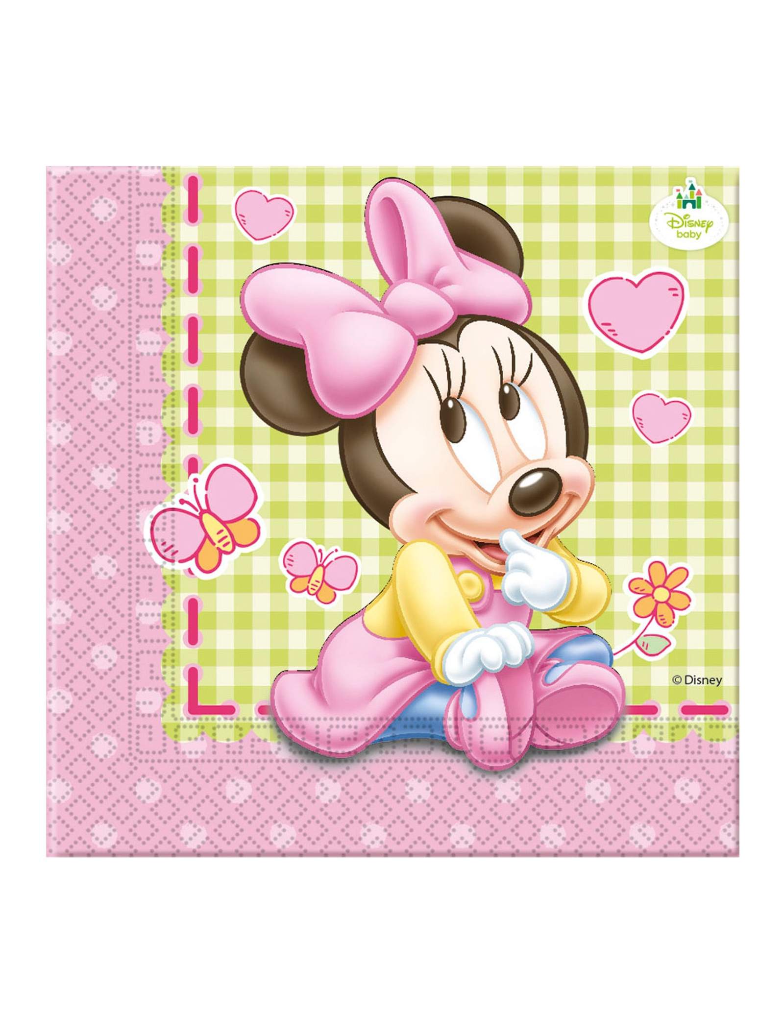Pack décoration d'anniversaire 1 an fille bébé Minnie Disney