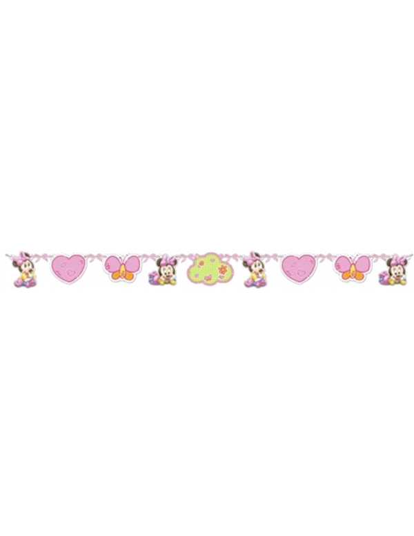 Biogato.fr Pack décoration d'anniversaire 1 an fille bébé Minnie Disney - 5