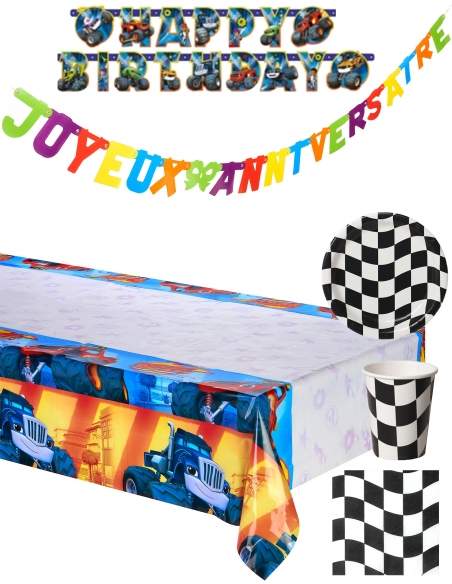 Biogato.fr Pack décoration d'anniversaire Blaze et les monster machines - 1