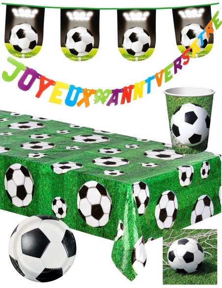 Biogato.fr Pack décoration d'anniversaire football - 1