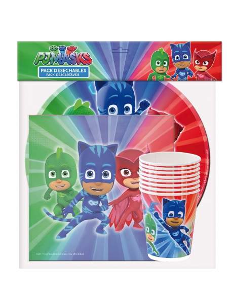 Biogato.fr Pack décoration d'anniversaire Pyjamasque PJ Masks - 2