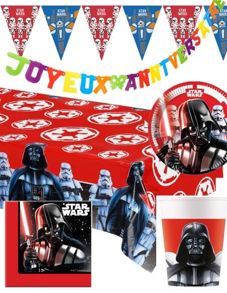 Biogato.fr Pack décoration d'anniversaire Star Wars Dark Vador - 1