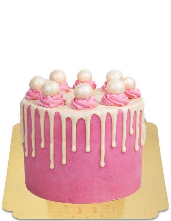 Drip cake à perles nacrés et meringues vegan, sans gluten - 19