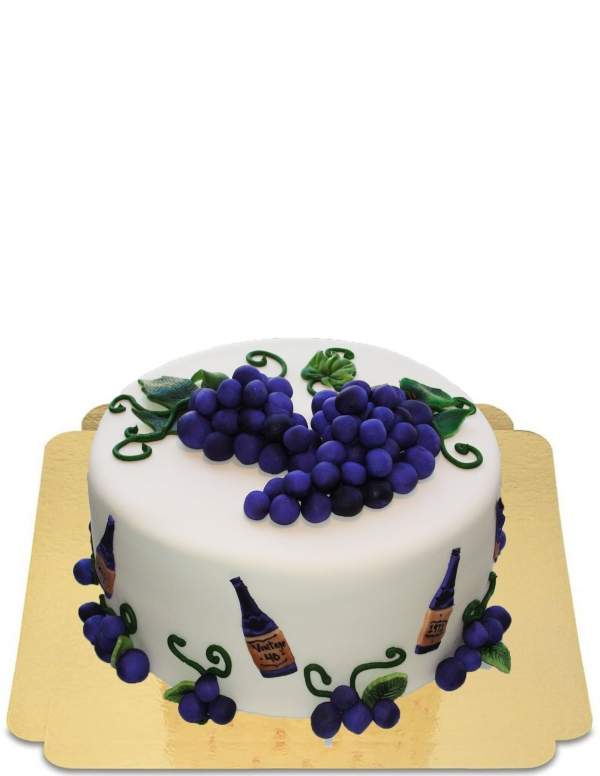  Gâteau raisins et vin en pâte d'amande vegan, sans gluten - 1