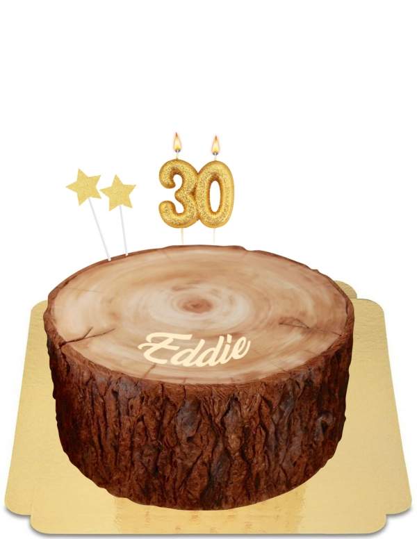  Gâteau bois effet en relief vegan, sans gluten - 121