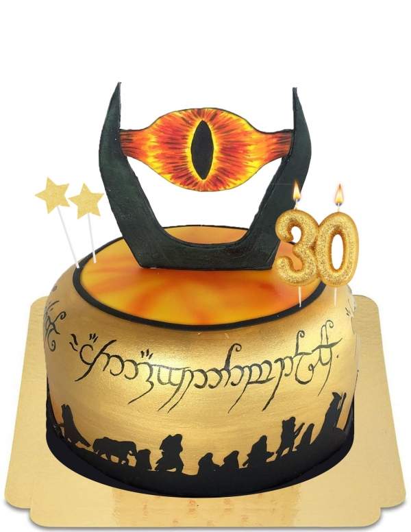  Gâteau Seigneur des anneaux Sauron vegan, sans gluten - 82