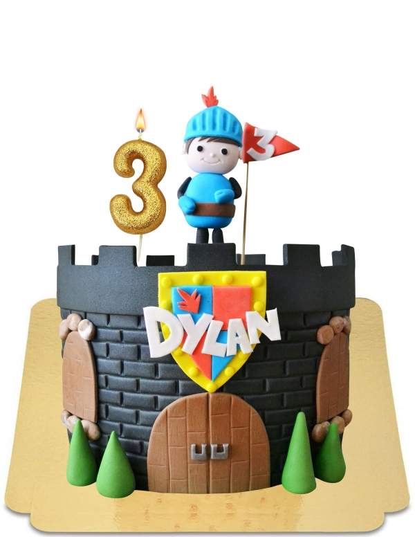  Gâteau château fort et chevalier vegan, sans gluten - 10