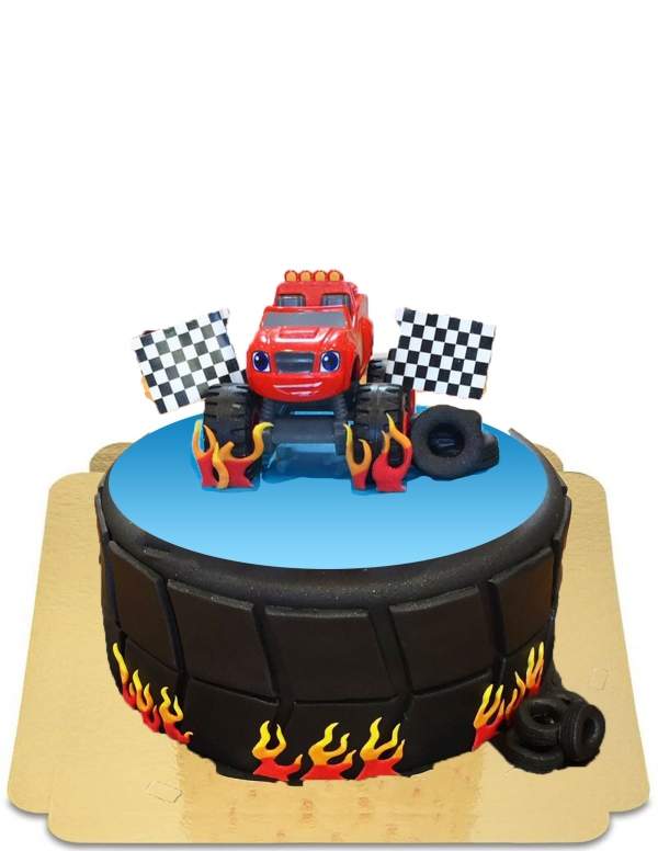  Gâteau Blaze et les monster machines effet roue vegan, sans gluten - 42