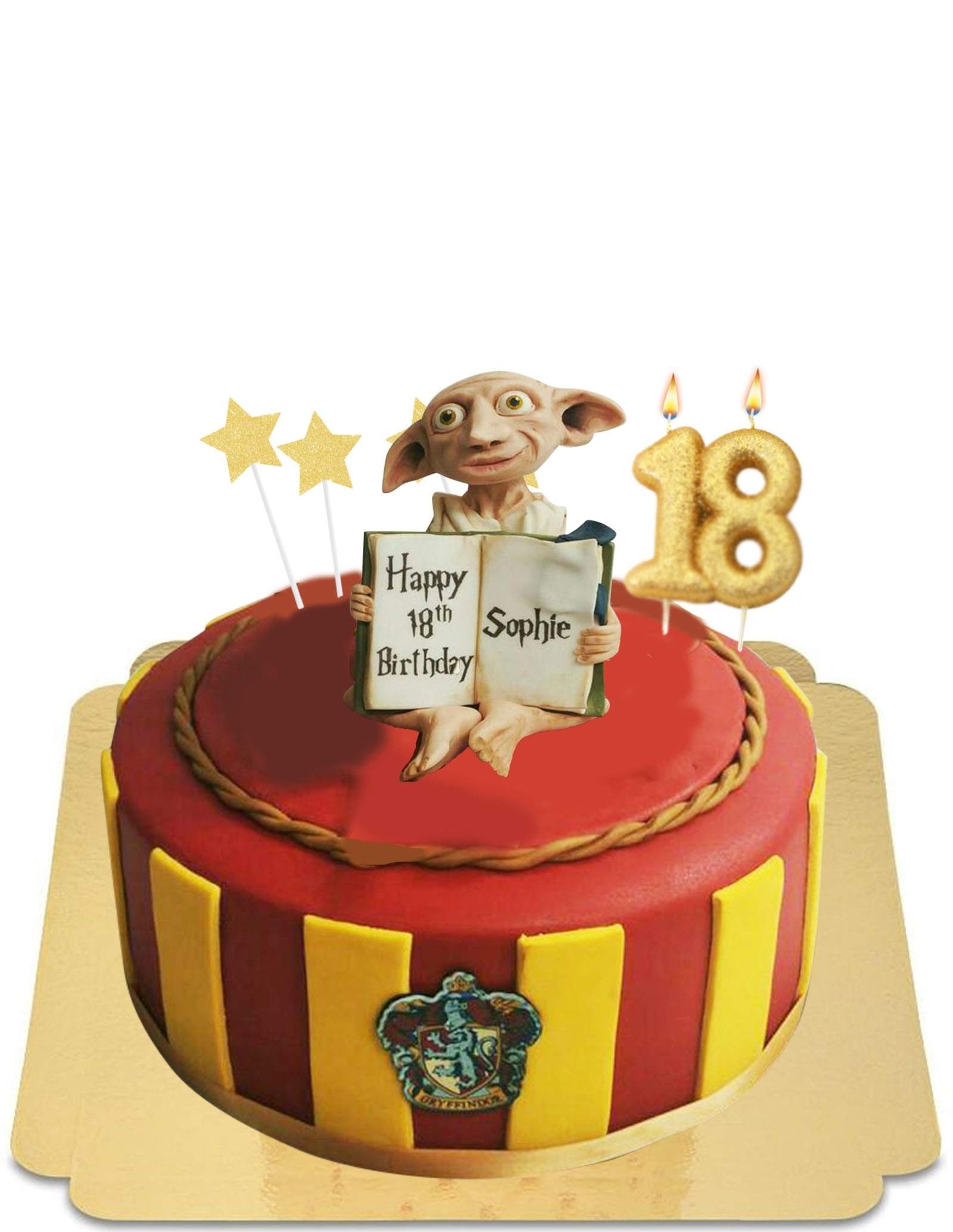Gâteau Livre Harry Potter figurine Dobby elfe de maison vegan, sans