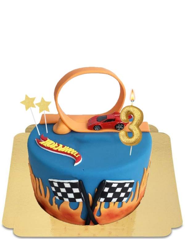  Gâteau Voiture Hot wheels à flammes vegan, sans gluten - 20