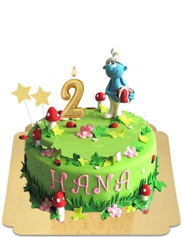  Gâteau Schtroumpf en jardin vegan, sans gluten - 131