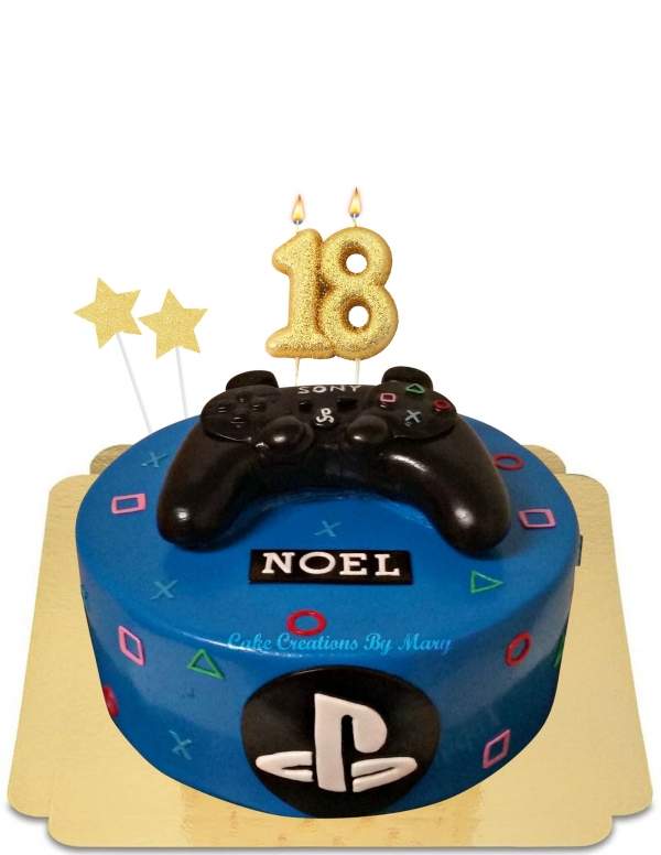  Gâteau Playstation gamer avec manette vegan, sans gluten - 189