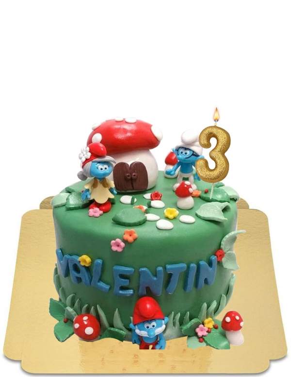  Gâteau Schtroumpf champignon et jardin vegan, sans gluten - 234
