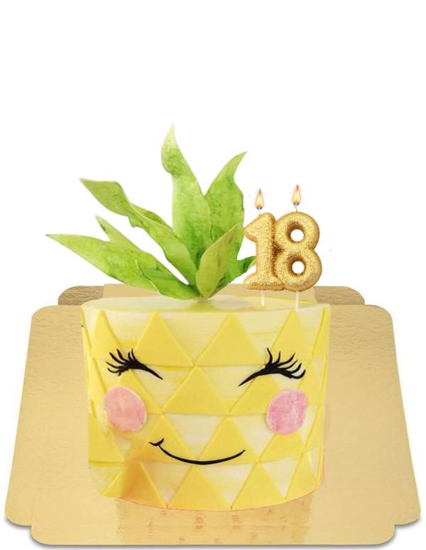  Gâteau ananas kawaii vegan, sans gluten - 211