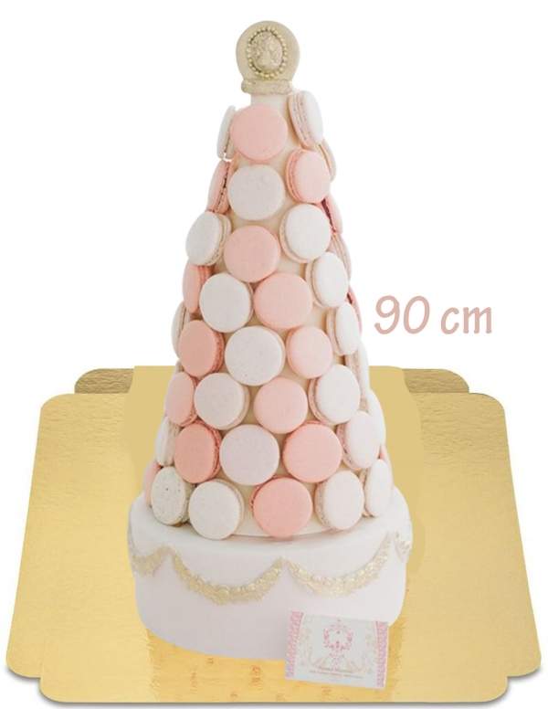  Gâteau de marriage surmonté d'une tour de macarons vegan, sans gluten - 5
