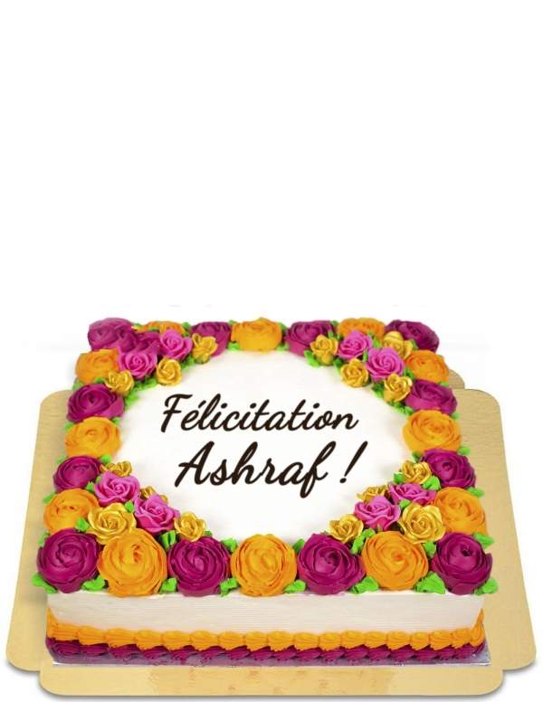 Gateau Fleuri Rose Et Orange A Meringues Vegan Sans Gluten