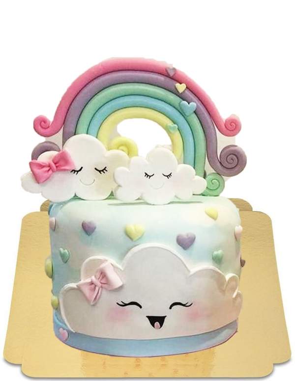 Gâteau Kawaii arc-en-ciel et nuage vegan, sans gluten - 36