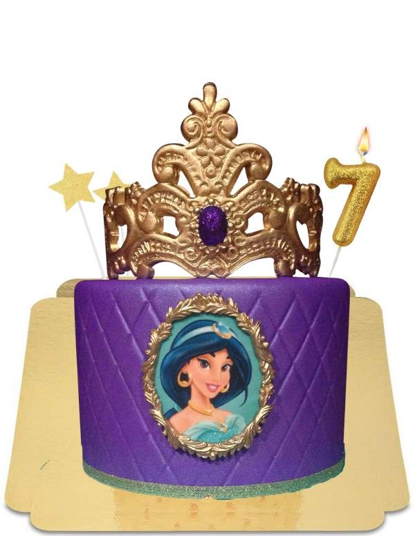  Gâteau Jasmine couronné avec portrait vegan, sans gluten - 138