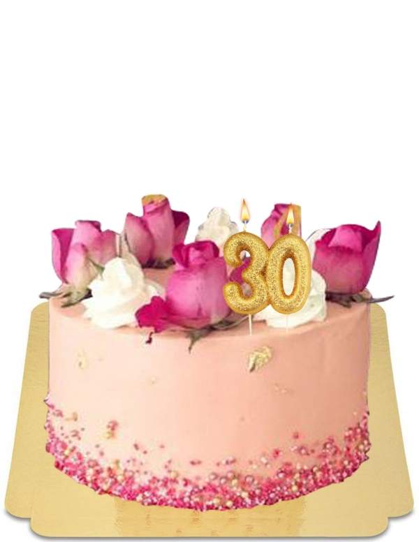  Gâteau fleur à rose en sucre vegan, sans gluten - 1