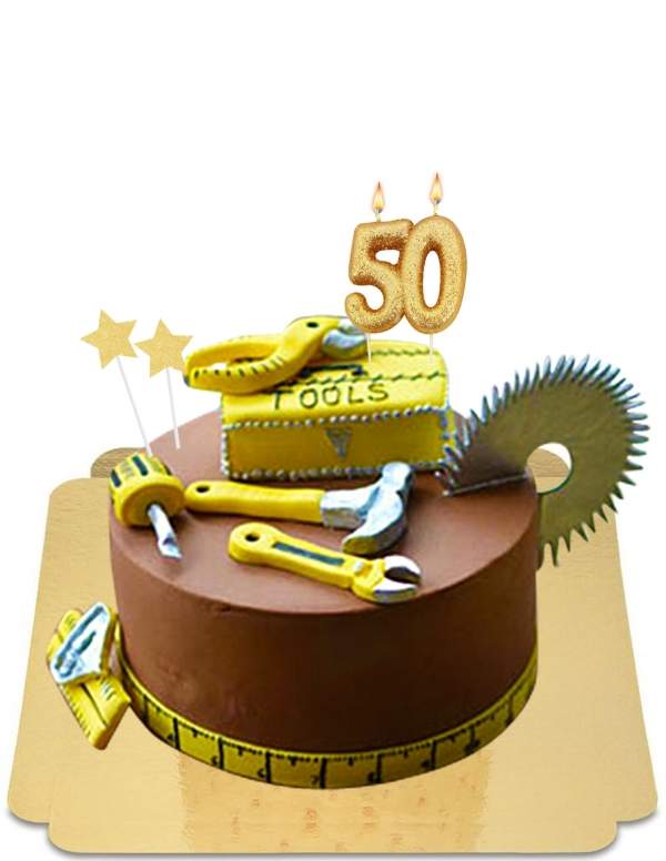  Gâteau bricoleur et outils papa et papi vegan, sans gluten - 9