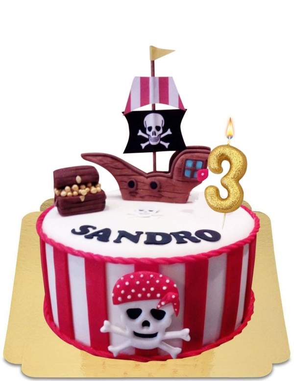  Gâteau pirate trésor et galion vegan, sans gluten - 108