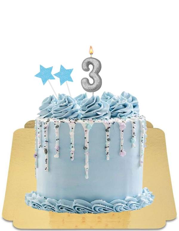  Drip cake bleu ciel à meringues bleues vegan, sans gluten - 17