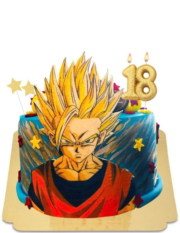  Gâteau Dragon ball Z Gohan vegan, sans gluten - 128
