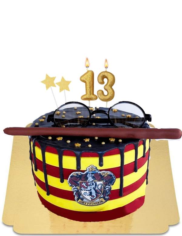  Drip cake Harry Potter noir déco gryffondor vegan, sans gluten - 29
