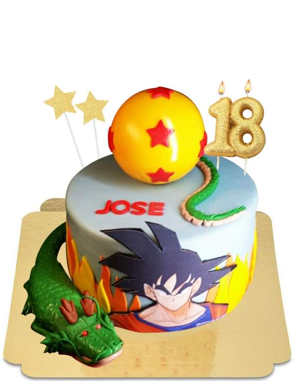  Gâteau Dragon ball Z shenron et goku vegan, sans gluten - 176