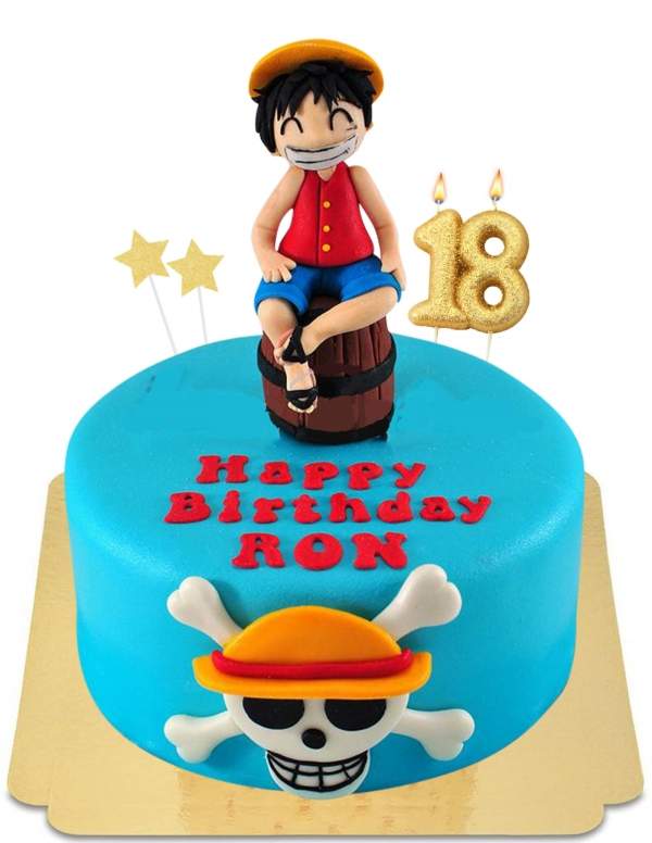  Gâteau One Piece Luffy le roi des pirates vegan, sans gluten - 132