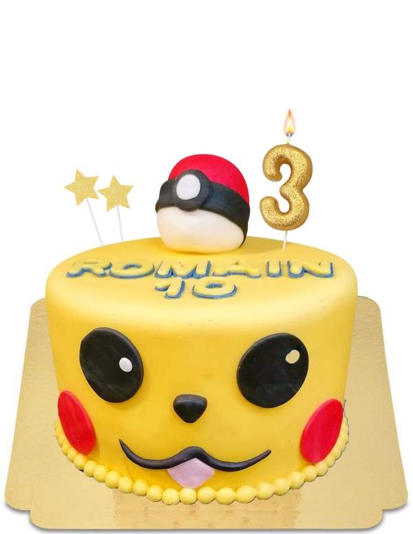  Gâteau Pikachu pokemon à pokeball vegan, sans gluten - 1