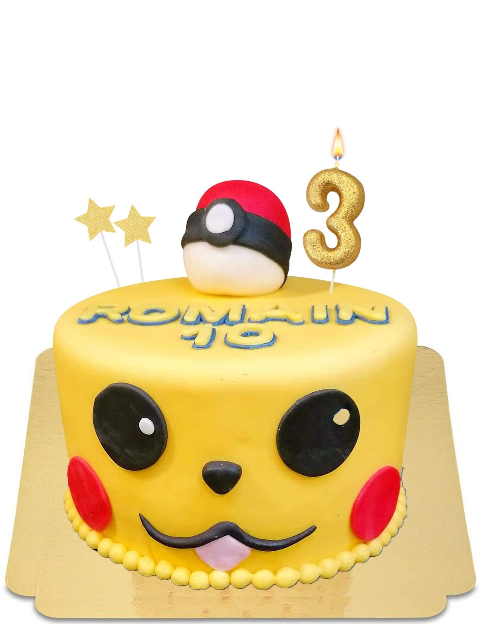 Gâteau Pikachu pokemon à pokeball vegan, sans gluten