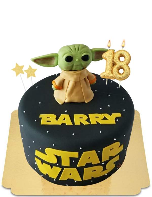  Gâteau Yoda Star wars sur ciel étoilé vegan, sans gluten - 134