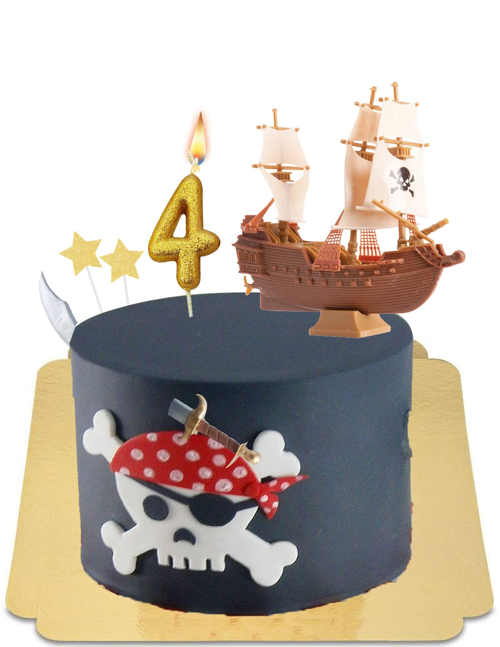 Gateau Pirate Noir A Galion Miniature Vegan Sans Gluten 114 90