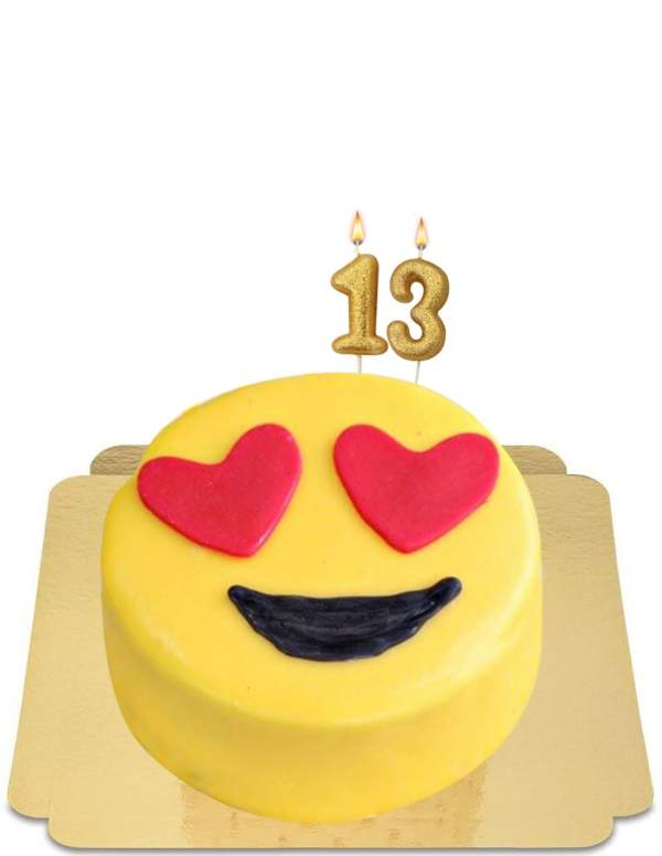  Gâteau emoji smiley à coeur vegan, sans gluten - 149