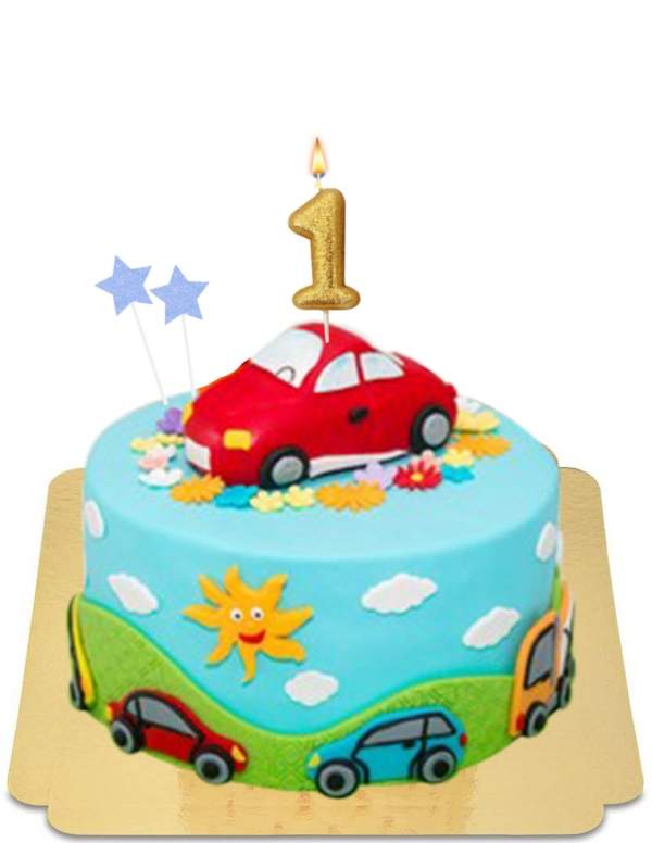  Gâteau voiture sur ciel bleu vegan, sans gluten - 104