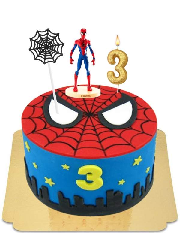  Gâteau Spiderman avec figurine vegan, sans gluten - 135