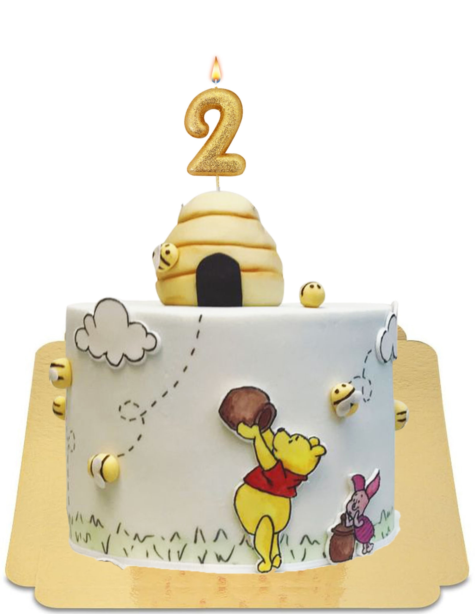 Gateau Winnie L Ourson Avec Ruche D Abeille En Pate D Amande Vegan Sans Gluten