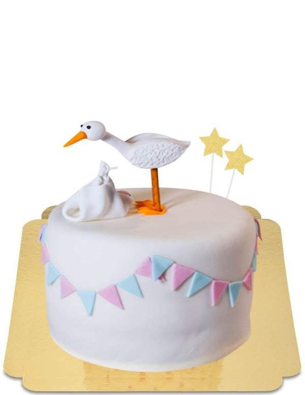  Gâteau cigogne révélation du sexe du bébé vegan, sans gluten - 9