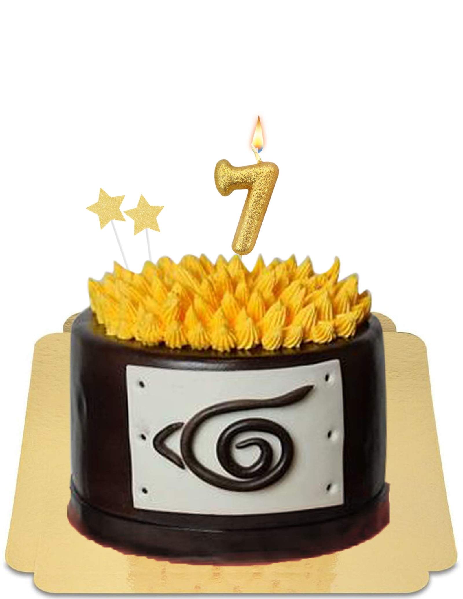 Gateau Naruto Manga A Chevelure En Meringues Jaunes Vegan Sans Glu