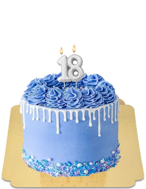  Gâteau meringué bleu à effet drip cake vegan, sans gluten - 13