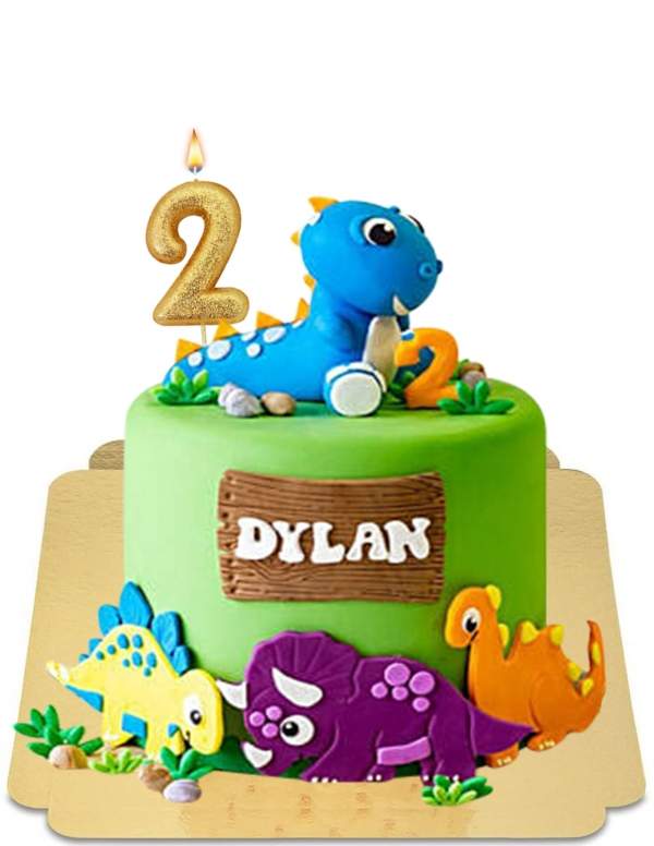  Gâteau dinosaure bébé adorable vegan, sans gluten - 37