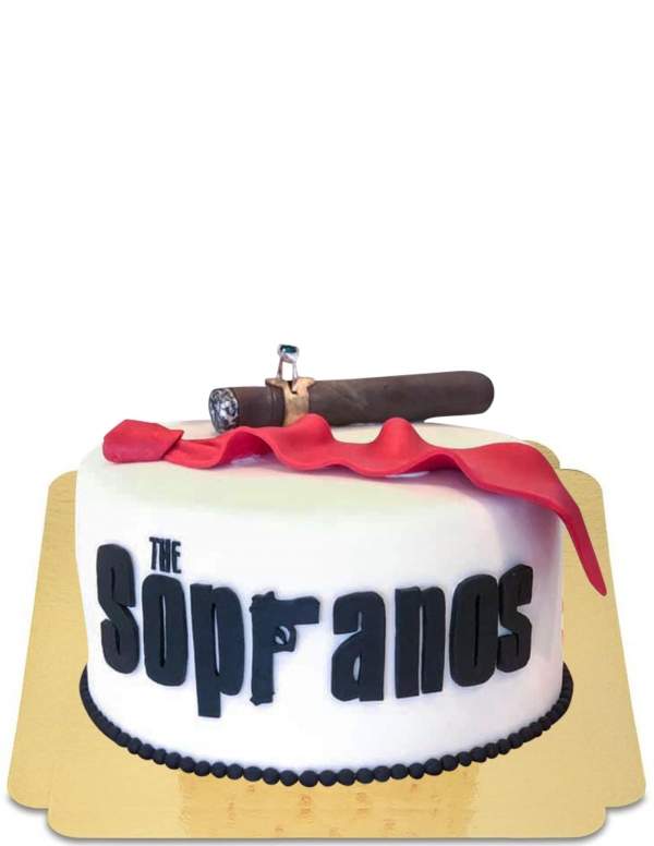  Gâteau Sopranos cigar et cravate vegan, sans gluten - 8