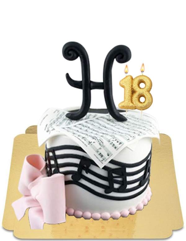  Gâteau musique à notes et partition en sucre vegan, sans gluten - 12