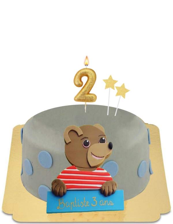  Gâteau Petit ours brun vegan, sans gluten - 126
