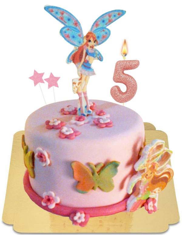  Gâteau Winx Club et Bloom, la fée de la flamme du dragon vegan, sans gluten - 139
